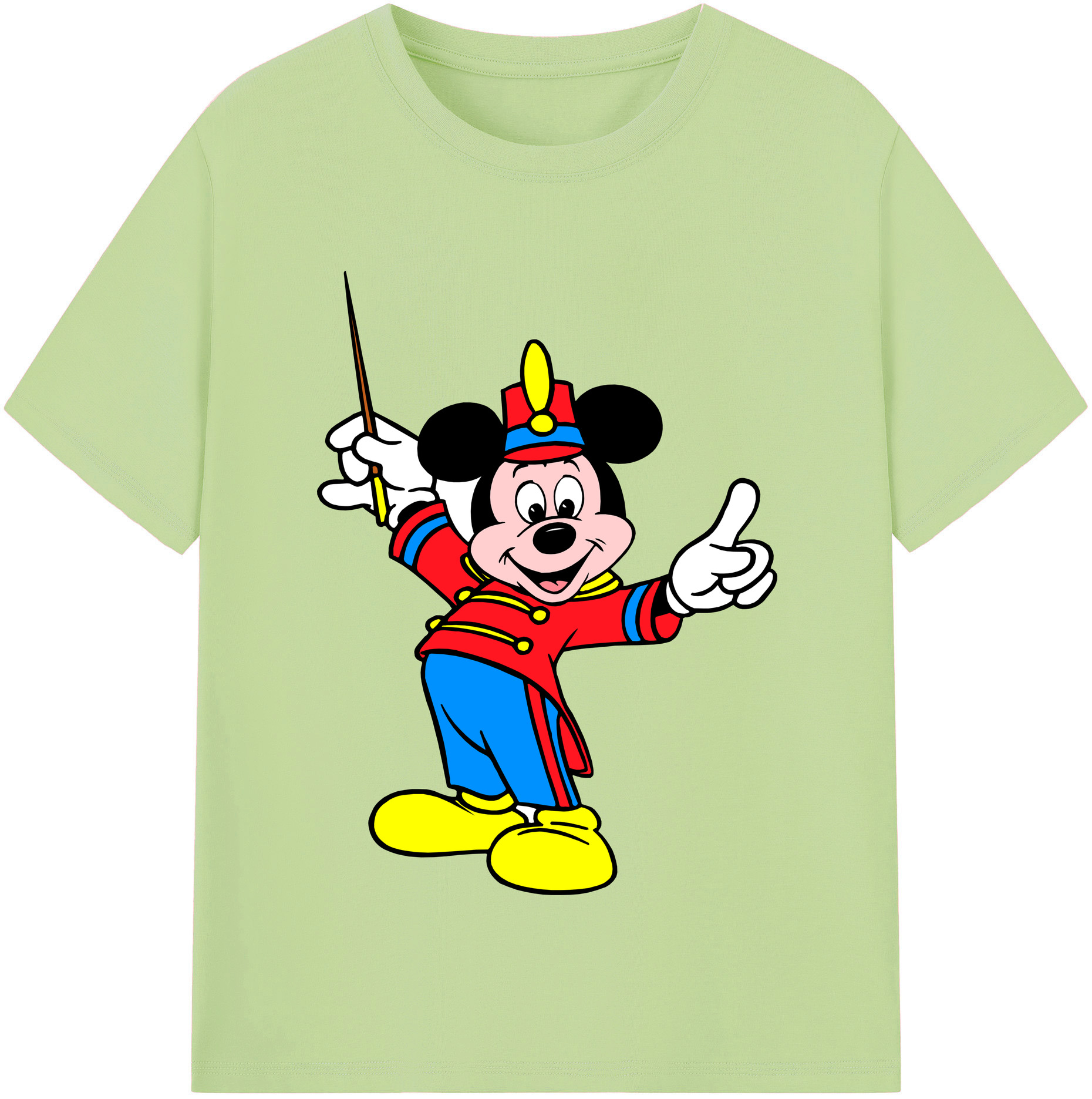 （画像用） ミッキーマウス Mickey Mouse 綿100％半袖Tシャツ（フロントプリント）